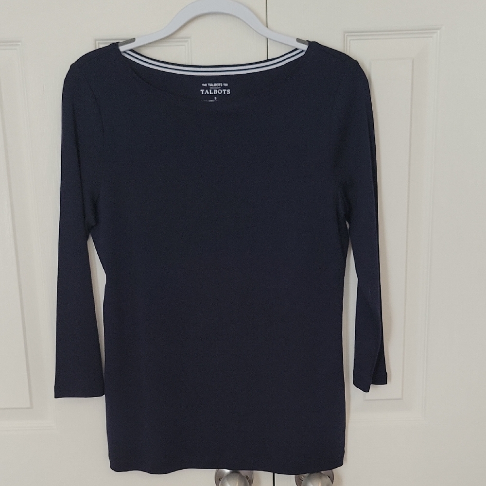 Talbots Classic Navy Long Sleeve Tee